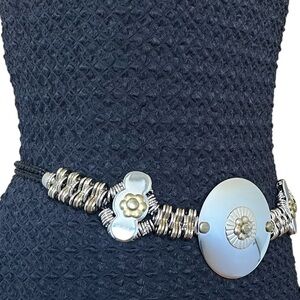 Mixed Metal Medallion Chain Belt - One Size